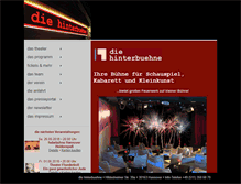 Tablet Screenshot of die-hinterbuehne.de